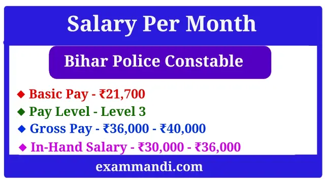 Bihar Police Constable Salary Per Month