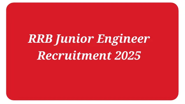 RRB Junior Engineer Recruitment 2025