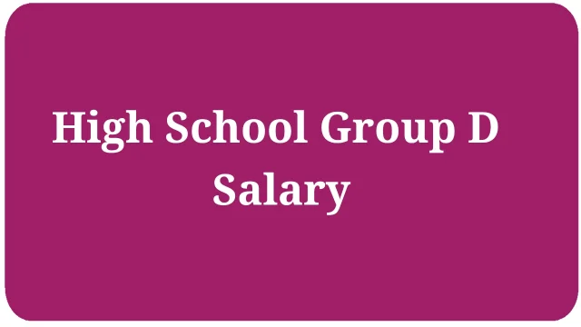 High School Group D Salary in West Bengal