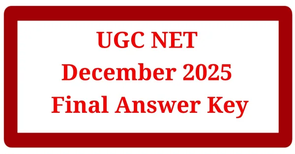 UGC NET December 2025 Final Answer Key